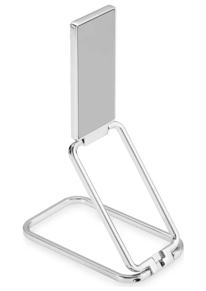 Gümüş 1 Pc 360 Rotasyon Telefon Tutucu Halka Katlanabilir Telefon Standı Geri Ultra Ince Çok Açılı Taşınabilir Masa Raf Metal Parmak Kickstand (Yurt Dışından)