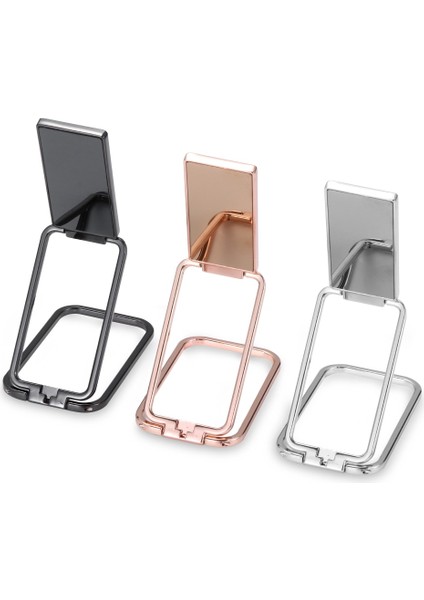 Gümüş 1 Pc 360 Rotasyon Telefon Tutucu Halka Katlanabilir Telefon Standı Geri Ultra Ince Çok Açılı Taşınabilir Masa Raf Metal Parmak Kickstand (Yurt Dışından) fırsatları