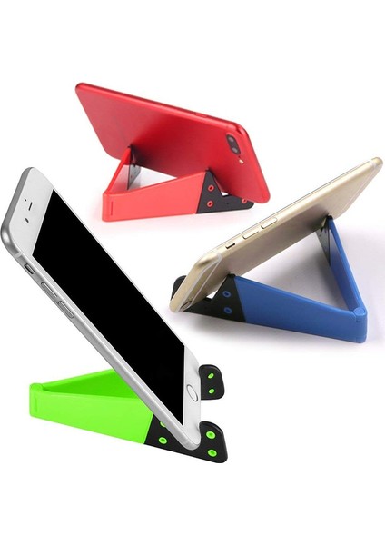 Mor Taşınabilir Cep Telefonu Standı Masa Katlanabilir Cep Seyahat Cep Telefonu Tutucu Tablet ve Akıllı Telefonlar Için Evrensel V Standı (Yurt Dışından) modelleri