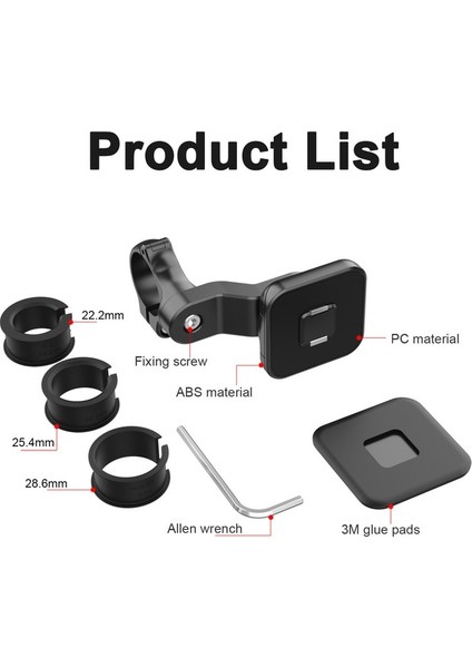 Siyah Bisiklet Bisiklet Telefon Tutucu Dağı 360° Dönme Motosiklet Gidon Akıllı Telefon Tutucu Hızlı Kilit Mtb Bisiklet Telefon Desteği (Yurt Dışından)