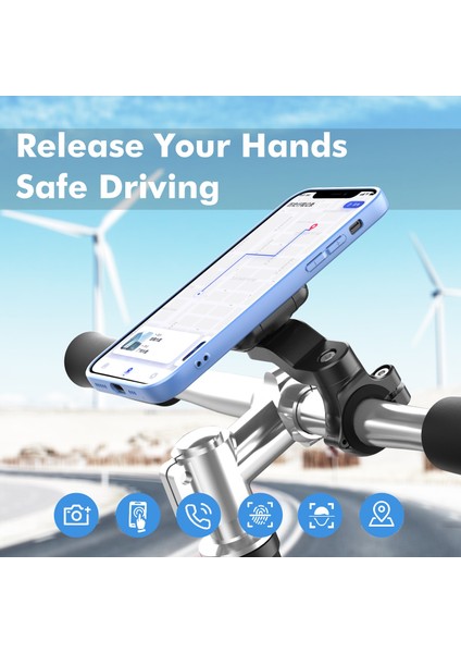 Siyah Bisiklet Bisiklet Telefon Tutucu Dağı 360° Dönme Motosiklet Gidon Akıllı Telefon Tutucu Hızlı Kilit Mtb Bisiklet Telefon Desteği (Yurt Dışından) fırsatları