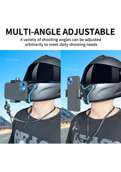 C Motosiklet Kask Çene Standı Montaj Tutucu iPhone Huawei Xiaomi Samsung Için Gopro 11 10 Eylem Spor Kamera Tam Yüz Tutucu (Yurt Dışından)