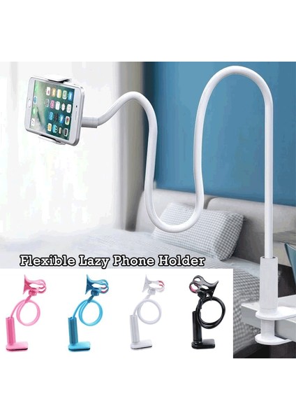 Siyah 60CM 360 Klip Cep Telefonu Tutucu Standı Taşınabilir Esnek Tembel Yatak Masaüstü Braketi Akıllı Telefonlar Masa Yatak Montaj Standı Taban Desteği 75CM (Yurt Dışından) fiyatları