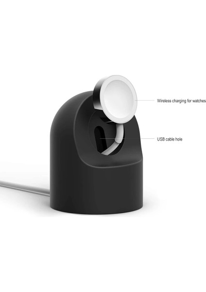 Kırmızı Şarj Standı Montajlı Silikon Dock Tutucu Apple Watch Serisi Için 4/3/2/1 44MM/42MM/40MM/38MM Şarj Kablosu (Yurt Dışından)