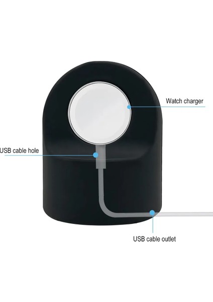 Kırmızı Şarj Standı Montajlı Silikon Dock Tutucu Apple Watch Serisi Için 4/3/2/1 44MM/42MM/40MM/38MM Şarj Kablosu (Yurt Dışından)