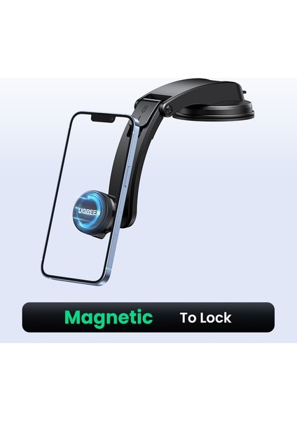 Manyetik Kilitlemek Için Ugreen Araç Telefonu Tutucu Standı Yerçekimi Araba Vantuz Telefon Standı iPhone 13 12 Için Cep Telefonu Için Xiaomi Redmi Samsung Huawei (Yurt Dışından)