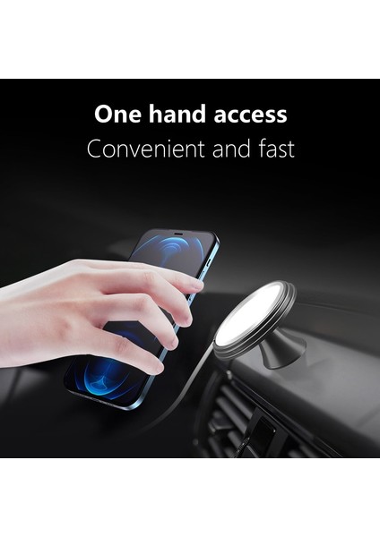 Yapıştırılmış-Beyaz Magsafe Şarj Araç Telefonu Tutucu Braketi IPhone 12MINI 12 Pro Max Rotasyon Manyetik Kablosuz Hızlı Şarj Standı (Yurt Dışından)