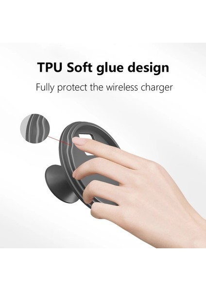 Yapıştırılmış-Beyaz Magsafe Şarj Araç Telefonu Tutucu Braketi IPhone 12MINI 12 Pro Max Rotasyon Manyetik Kablosuz Hızlı Şarj Standı (Yurt Dışından)