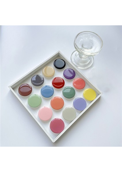 D25 Lüks Parlak Renk Katlanabilir Kavrama Tok Şeffaf Telefon Standı Parmak Yüzük Soket Standı iPhone 11 13 Xiaomi Destek Griptok (Yurt Dışından) indirimleri