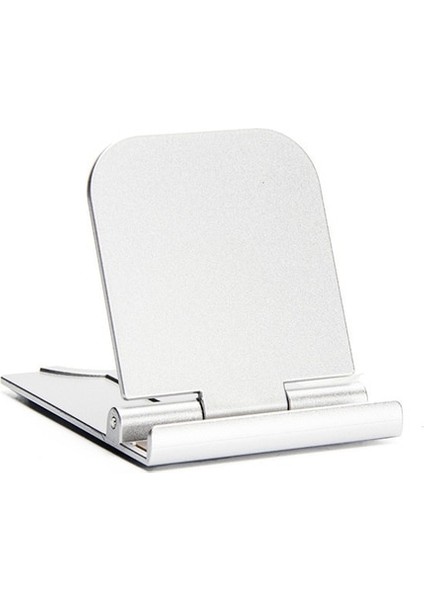 Gümüş Evrensel Telefon Standı Katlanabilir Taşınabilir Tutucu iPhone 13 Xiaomi Huawei Samsung Cep Telefonu Ayarlanabilir Masaüstü Stand Braketi (Yurt Dışından)