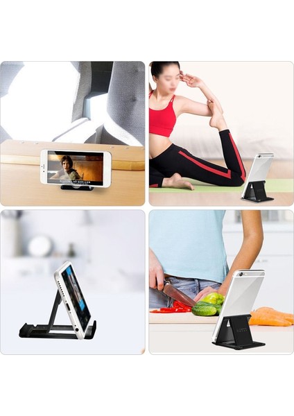 Gümüş Evrensel Telefon Standı Katlanabilir Taşınabilir Tutucu iPhone 13 Xiaomi Huawei Samsung Cep Telefonu Ayarlanabilir Masaüstü Stand Braketi (Yurt Dışından) fiyatları
