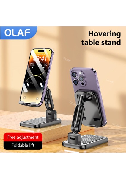 Katlanabilir Beyaz Katlanabilir Alüminyum Alaşımlı Masaüstü Cep Telefonu Standı iPad iPhone Tablet Için Destek Telefon Masası Braketi Tembel Tutucu Akıllı Telefon Montajı (Yurt Dışından) fiyatları