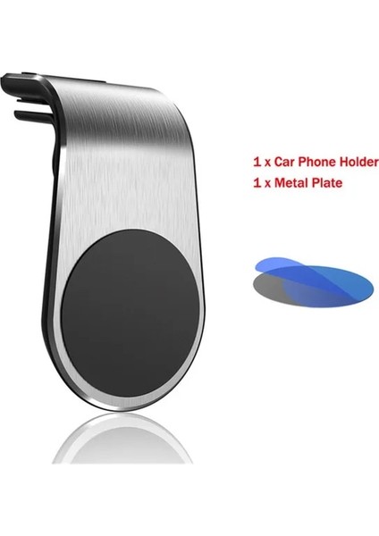 Gümüş Uıgo Manyetik Araç Telefonu Tutucu Hava Firar Sabitleme Kıskacı Arabada Standı iPhone 11 Samsung S10 S9 Mıknatıs Gps Cep Telefonu Tutucular (Yurt Dışından)