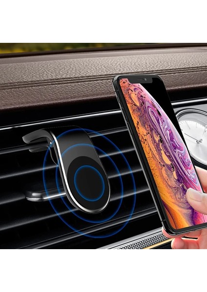 Gümüş Uıgo Manyetik Araç Telefonu Tutucu Hava Firar Sabitleme Kıskacı Arabada Standı iPhone 11 Samsung S10 S9 Mıknatıs Gps Cep Telefonu Tutucular (Yurt Dışından) modelleri