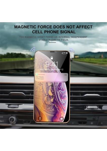Gümüş Uıgo Manyetik Araç Telefonu Tutucu Hava Firar Sabitleme Kıskacı Arabada Standı iPhone 11 Samsung S10 S9 Mıknatıs Gps Cep Telefonu Tutucular (Yurt Dışından) fırsatları