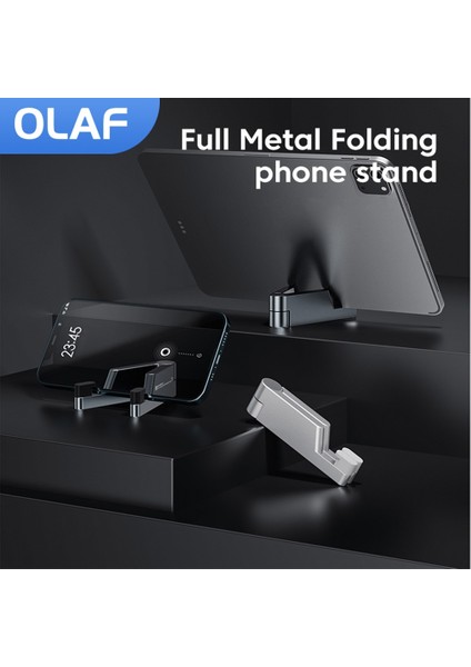 Siyah Alüminyum Taşınabilir Katlanır Masa Montaj Tutucu Evrensel Mini Döner Braket Cep Telefonu Beşiği Cep Telefonu iPad Için Katlanabilir Stand (Yurt Dışından) fiyatları