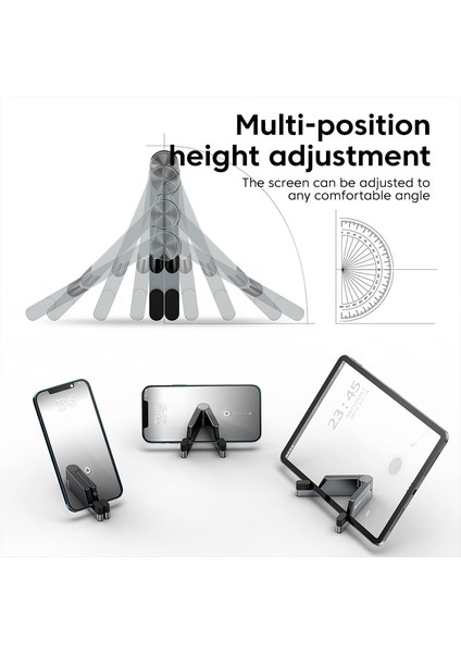 Siyah Alüminyum Taşınabilir Katlanır Masa Montaj Tutucu Evrensel Mini Döner Braket Cep Telefonu Beşiği Cep Telefonu iPad Için Katlanabilir Stand (Yurt Dışından) indirimleri