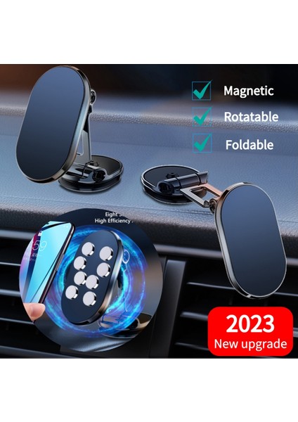 1 Adet Siyah Manyetik Araç Telefonu Tutucu 360 Döndürülebilir Katlanabilir Mıknatıs Cep Telefonu Standı Cep Gps Desteği iPhone 14 13 Xiaomi Mi Samsung Lg (Yurt Dışından) fiyatları