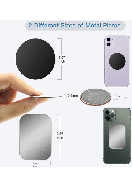 5 Adet Siyah 40X40 1/3/5 Adet Metal Plaka Etiket Disk Sac Demir Mıknatıs Için Cep Telefonu Tutucu Manyetik Araç Telefonu Standı Montaj Tutucu Evrensel (Yurt Dışından) fırsatları