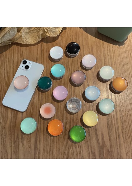 Beyaz Kristal Parmak Kavrama Tutucu Telefon Evrensel Esnek Katlama Braketi Genişleme Cep Telefonu Standı Soketi Tembel Kore Popüler (Yurt Dışından) modelleri