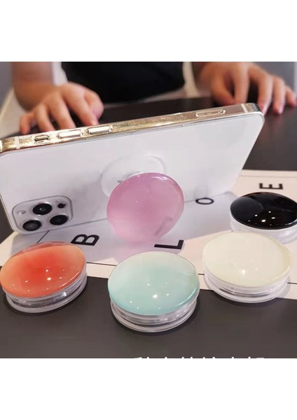 Beyaz Kristal Parmak Kavrama Tutucu Telefon Evrensel Esnek Katlama Braketi Genişleme Cep Telefonu Standı Soketi Tembel Kore Popüler (Yurt Dışından) fırsatları