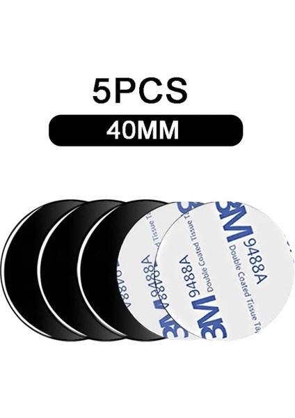 5 Adet Siyah 40MM Manyetik Yama Cep Telefonu Mıknatıs Kılavuzu Mıknatıs Aksesuarları Cep Telefon Tutucu Manyetik Destek Manyetik Levha (Yurt Dışından)