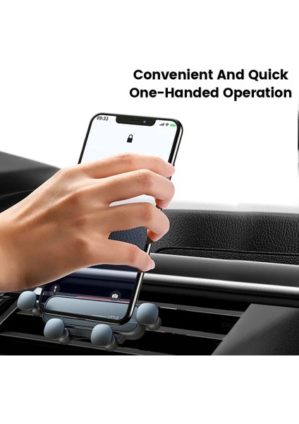 XC-S02 Siyah Yerçekimi Araba Cep Telefonu Tutucu Standı Hava Firar Gps Klip Smartphon Desteği iPhone 13 12 Xiaomi Cep Telefonu Montaj Standı Arabada (Yurt Dışından) fırsatları