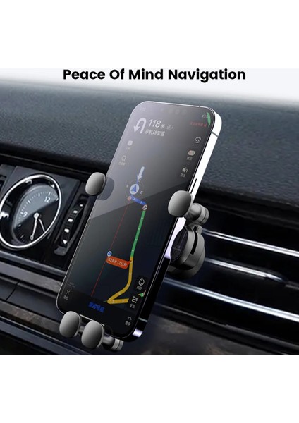 XC-S02 Siyah Yerçekimi Araba Cep Telefonu Tutucu Standı Hava Firar Gps Klip Smartphon Desteği iPhone 13 12 Xiaomi Cep Telefonu Montaj Standı Arabada (Yurt Dışından) indirimleri