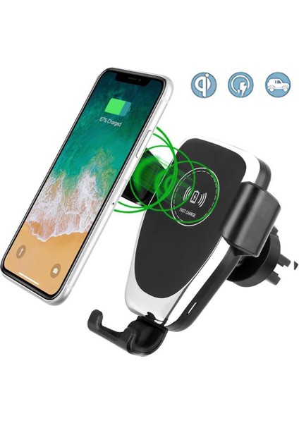 B Siyah 15W Araç Kablosuz Şarj Cihazı Manyetik Araç Montaj Telefon Tutucu iPhone 14 13 12 Samsung Xiaomi Kızılötesi Indüksiyon Qı Hızlı Şarj (Yurt Dışından) modelleri