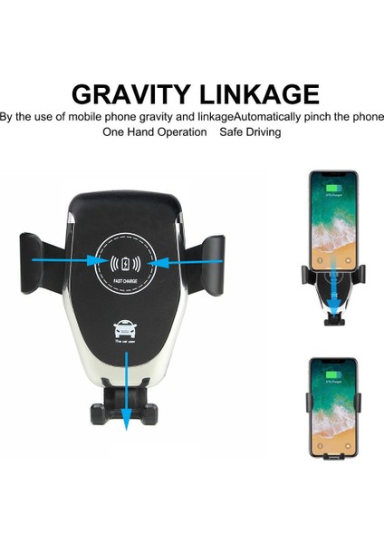 B Siyah 15W Araç Kablosuz Şarj Cihazı Manyetik Araç Montaj Telefon Tutucu iPhone 14 13 12 Samsung Xiaomi Kızılötesi Indüksiyon Qı Hızlı Şarj (Yurt Dışından) fırsatları