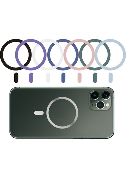 1 Adet Mavi 1 Adet/3 Adet Yüzük Magsafe Kablosuz Şarj Cihazı iphone 14 Pro 13 Mini 12 Evrensel Metal Etiket Manyetik Araca Monte Tutucu Plaka (Yurt Dışından)