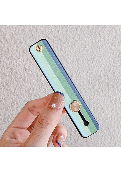 B11-IPHONE Parmak Yüzük Için Silikon Telefon Tutucu Samsung Için Cep Telefonu Standı Itin Geri Yapıştırılmış Soket Evrensel Bileklik Braketi (Yurt Dışından)