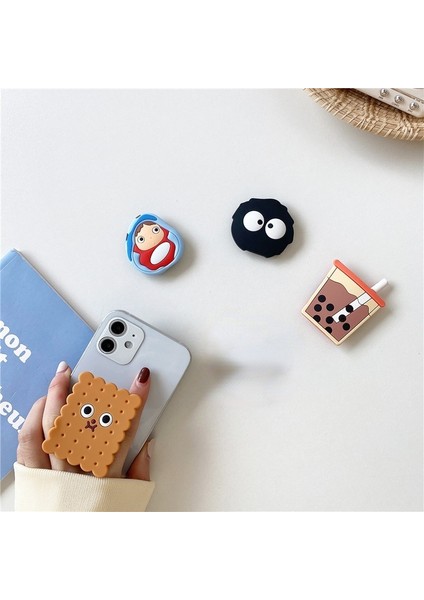 12 Lüks Sevimli Karikatür Parmak Yüzük Cep Telefonu Kolu Braketi iPhone Huawei Samsung Için Telefon Halka Braketi Kavrama Tok Braketi Soketi (Yurt Dışından) modelleri