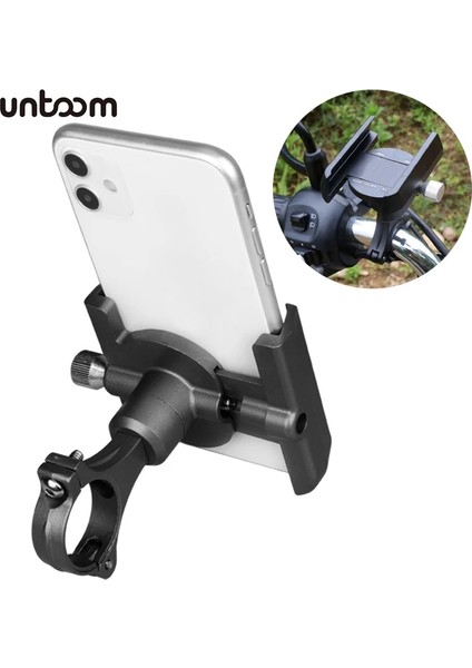 Siyah Alüminyum Alaşımlı Bisiklet Telefon Tutucu Motosiklet Bisiklet Gidon Sabitleme Kıskacı iPhone 11 Pro Max Samsung Xiaomi Telefon Gps Braketi (Yurt Dışından) fırsatları