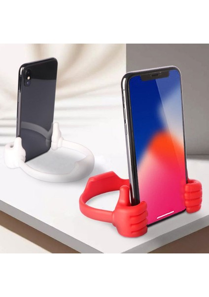 Mavi Telefon Standı Ayarlanabilir Silikon Evrensel Masa Tutucu Cep Telefonu Tablet Döner Braket iPhone 13 Samsung Huawei iPad Mini (Yurt Dışından) fırsatları