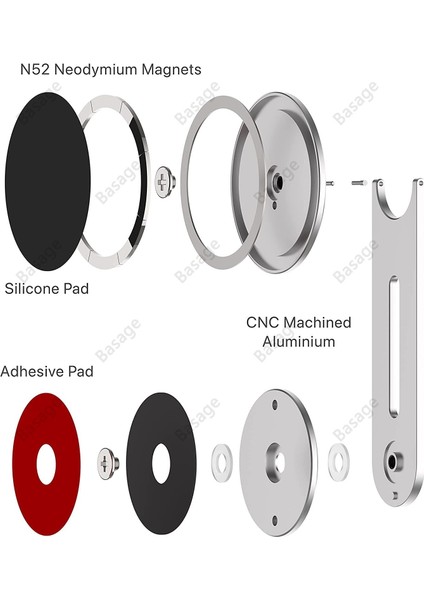 Siyah Süreklilik Çevirmeli iPhone Dizüstü Bilgisayar Bağlantısı, Ince Manyetik Telefon Tutucu, Dizüstü Bilgisayarlar ve Monitörler Için 180° Döner, Ayarlanabilir Manyetik Kol (Yurt Dışından)