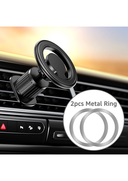 Siyah Untoom Manyetik Araç Telefonu Tutucu Mıknatıs Araba Hava Firar Telefon Montaj Standı iPhone 13 12 Pro Max Mini 11 Xiaomi Samsung Huawei (Yurt Dışından)