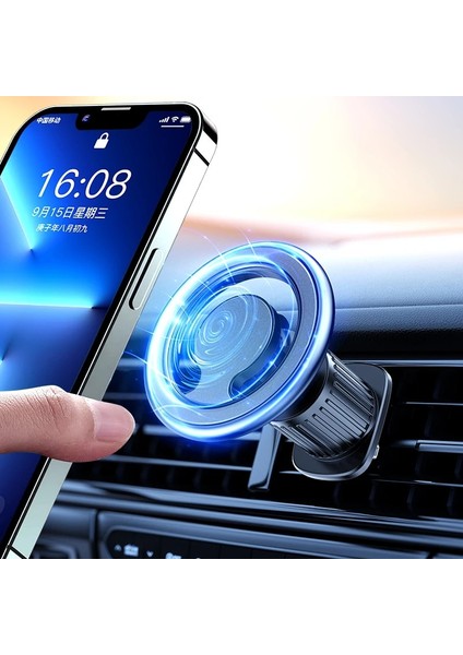 Siyah Untoom Manyetik Araç Telefonu Tutucu Mıknatıs Araba Hava Firar Telefon Montaj Standı iPhone 13 12 Pro Max Mini 11 Xiaomi Samsung Huawei (Yurt Dışından) fırsatları