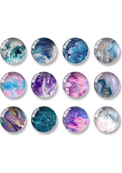 08 Lüks Parlak Mermer Desen Kavrama Tok Telefon Tutucu Parmak Yüzük Katlanabilir Şeffaf Cam Kristal Top Soket Griptok Tutucu (Yurt Dışından) indirimleri