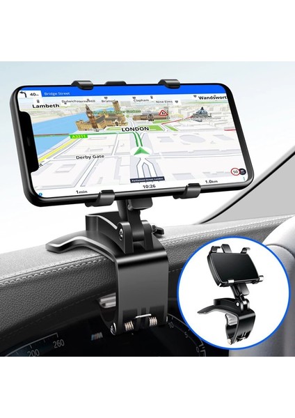 Siyah Yeni 1400° Araba Dashboard Snap-On Cep Telefonu Tutucu Araç Dikiz Aynası Desteği Güneşlik Navigasyon Mobil Halkalı Telefon Kılıfı Tutucu (Yurt Dışından) fırsatları