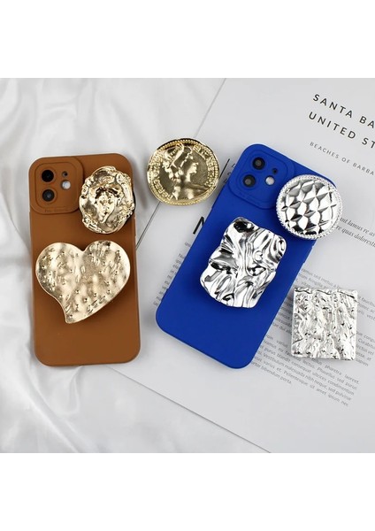 08 Lüks 3D Elektroliz Metal Katlanır Halka Cep Telefonu Tutucu IPHONE14 13 Promax Samsung Huawei Xiaomi Yumuşak Kapak Için Kılıf Standı (Yurt Dışından) modelleri