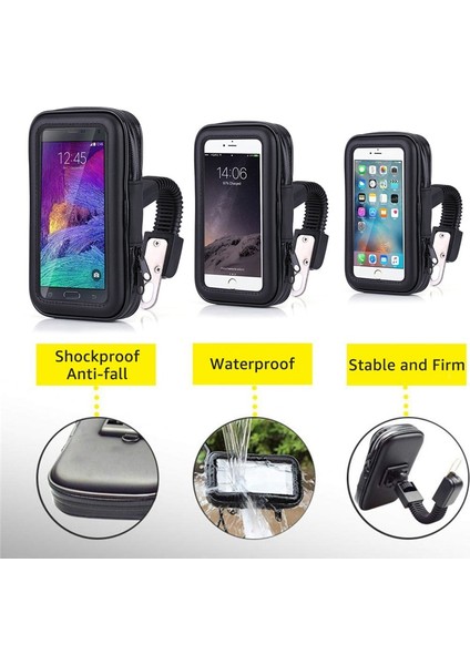 M Boyutu 2022 Motosiklet Telefon Tutucu Desteği Moto Bisiklet Dikiz Aynası Standı Kılıf Montaj Su Geçirmez Scooter Motosiklet Telefonu Çantası (Yurt Dışından) fiyatları