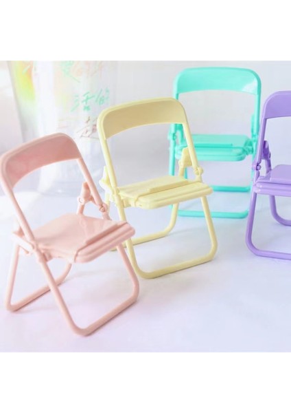 Zise Taşınabilir Mini Cep Telefon Standı Masaüstü Sandalye Standı 4 Renk Ayarlanabilir Macaron Renk Standı Katlanabilir Shrink Dekorasyon Dekorasyon (Yurt Dışından) modelleri