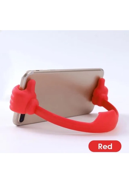 Kırmızı Yaşasın Cep Telefonu Tutucu Ayarlanabilir Masaüstü Telefon Tutucu iPhone Xiaomi Samsung Için Standı Tembel Tablet Tutucu Cep Telefonu Braketi (Yurt Dışından)