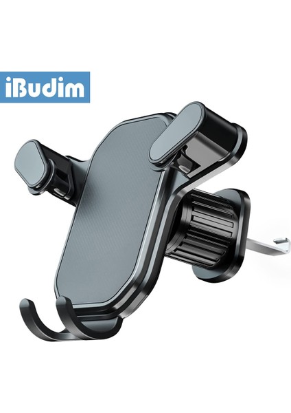 Siyah Ibudim Yerçekimi Araç Telefonu Tutucu Araba Hava Firar Sabitleme Kıskacı Mobil Hücre Standı Akıllı Telefon Gps Desteği 4.7-6.7 Inç Mobil Cihazlar (Yurt Dışından) fırsatları