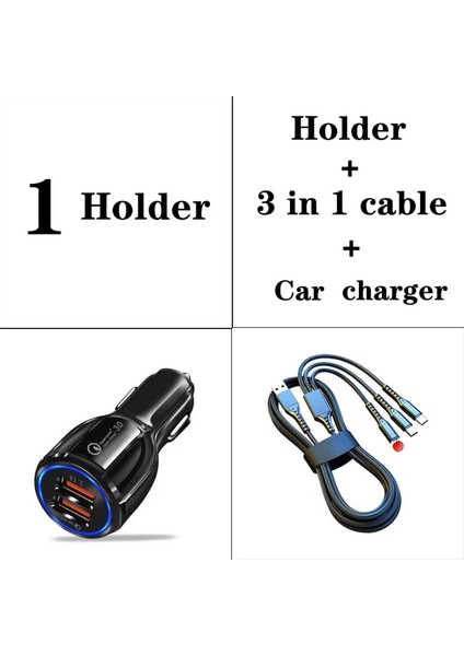 Siyah Teleferik Evrensel Araç Telefonu Tutucu Yerçekimi Mobil Stand Gps Desteği Araba Hava Firar Dağı IPhone 13 12 11 Pro Max Xr Xiaomi Samsung (Yurt Dışından)