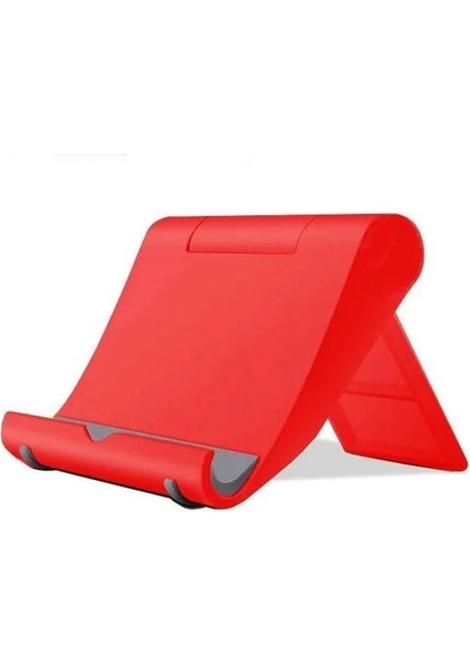 Kırmızı Telefon Tutucu Standı Mobil Akıllı Telefon Desteği Tablet Standı iPhone Masası Cep Telefonu Tutucu Standı Taşınabilir Mobil Tutucu (Yurt Dışından)