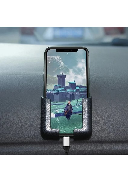Siyah Tel Kanca Çok Fonksiyonlu Araç Telefonu Tutucu Taşınabilirlik Yapışkan Braket Hafiflik Cep Telefonu Montajı Yer Yok Oto Iç Aksesuarları (Yurt Dışından) fırsatları