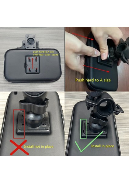 L Boyutu Bisiklet Motosiklet Telefon Tutucu Su Geçirmez Bisiklet Telefon Kılıfı Çanta iPhone x 11 Açık Sürme Mobil Standı Desteği Scooter Kapak (Yurt Dışından) fiyatları