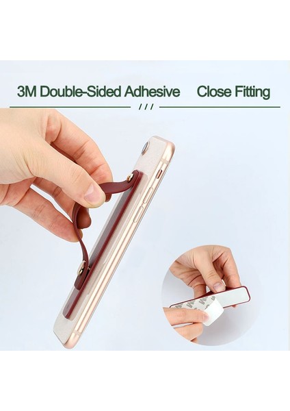 1-Kırmızı Evrensel Bilek Bandı Telefon Tutucu iPhone Için Parmak Kavrama Cep Telefonu Standı Samsung Xiaomi Için Geri Itin Yapıştırılmış Soket Braketi (Yurt Dışından) fırsatları